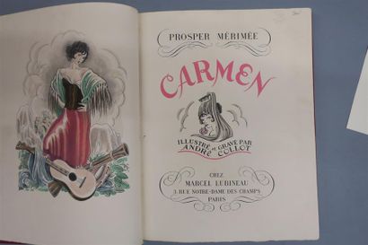 null MÉRIMÉE (Prosper) - COLLOT. CARMEN. PARIS, MARCEL LUBINEAU, 1935. Un volume,...