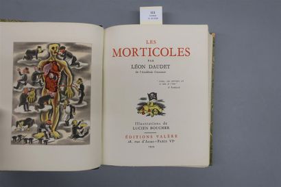 null DAUDET (Léon). LES MORTICOLES. PARIS, VALÈRE, 1939. Un volume, petit in-4, demi-reliure...