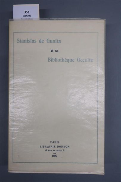 null [GUAITA]. CATALOGUE DE LA BIBLIOTHÈQUE OCCULTE DE STANISLAS DE GUAITA. PARIS,
DORBON,...