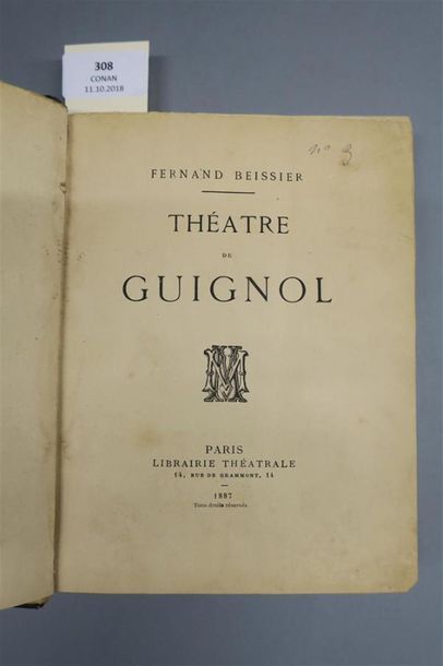 null BESSIER (Fernand). THÉÂTRE DE GUIGNOL. PARIS, LIBRAIRIE THÉÂTRALE, 1887. Un...