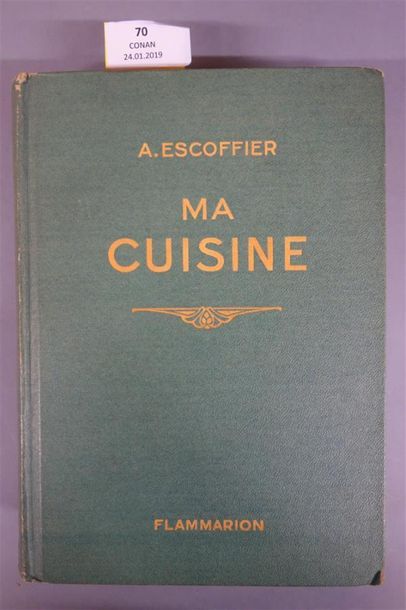 null ESCOFFIER (A.). MA CUISINE. PARIS, FLAMMARION, 1938. Un volume, fort in-8, de...