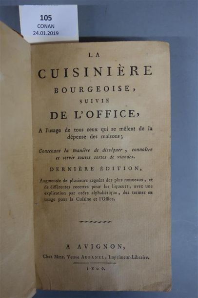 null [MENON]. LA CUISINIÈRE BOURGEOISE SUIVIE DE L'OFFICE, à l'usage de tous ceux...