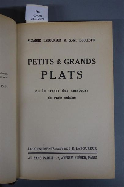 null LABOUREUR (Suzanne) & X.-M. BOULESTIN. PETITS ET GRANDS PLATS. Ou le trésor...