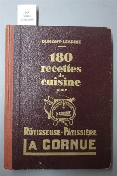 null DUMONT - LESPINE. 180 RECETTES DE CUISINE A "LA CORNUE". COURBEVOIE, LA CORNUE,...