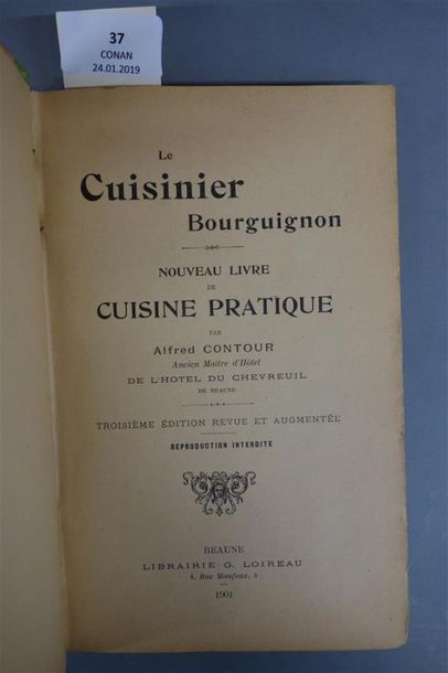 null CONTOUR (Alfred). LE CUISINIER BOURGUIGNON. Nouveau livre de cuisine pratique....