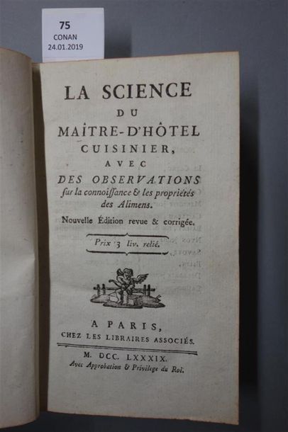 null [FONCEMAGNE (Étienne de)]. LA SCIENCE DU MAÎTRE - D'HÔTEL CUISINIER, AVEC DES...