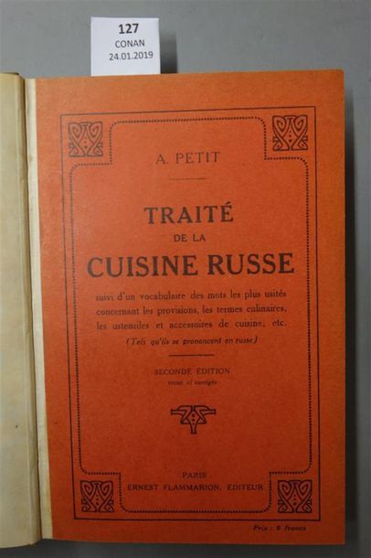 null PETIT (A.). TRAITÉ DE LA CUISINE RUSSE. PARIS, DUPONT, s. d. (vers 1860 ?)....