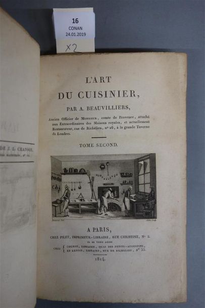 null BEAUVILLIERS (A.). L'ART DU CUISINIER. PARIS, PILET se vend aussi chez COLNET...