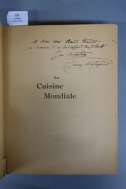 null MONTANGERAND (Joanny). LA CUISINE MONDIALE. BRUXELLES, LIBRAIRIE ALBERT DEWIT,...
