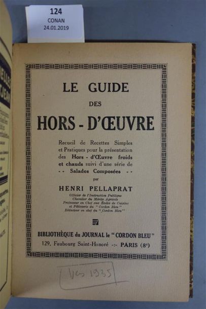 null PELLAPRAT (Henri). LE GUIDE DES HORS - D'OEUVRE. Recueil de recettes simples...