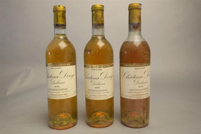 null 3 B CHÂTEAU DOISY DUBROCA (1 H.E; quelques marques étiquettes; c.a; 1 bouchon...