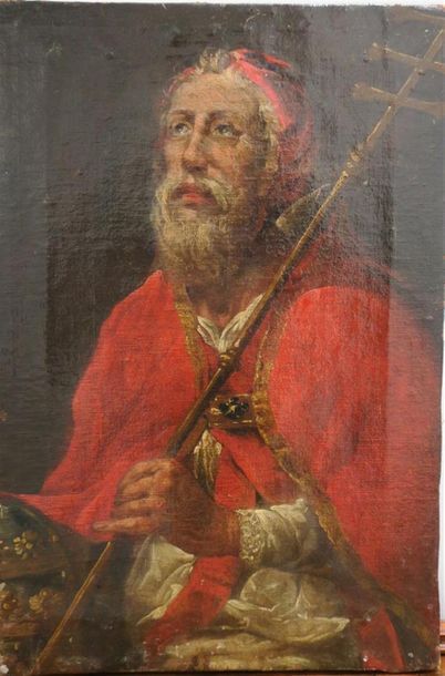 null ECOLE ITALIENNE Première Moitié du XVIIe siècle
Portrait d'un pape
Huile sur...