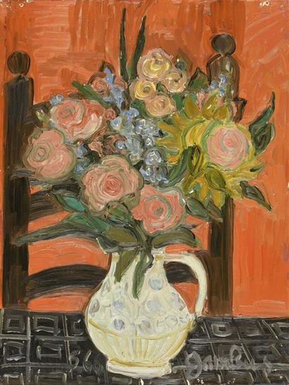 null Simone Gambus (1828-2015)
Bouquet de fleurs, 1966
Huile sur Isorel.
Signé en...