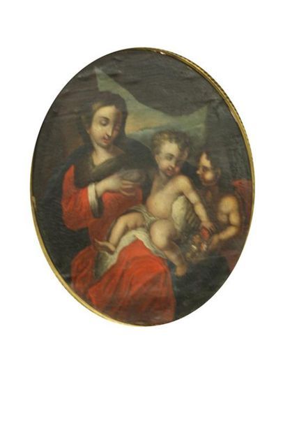 null ECOLE ITALIENNE du XVIIIème siècle
Vierge allaitant
Huile sur toile.
53,5 x...