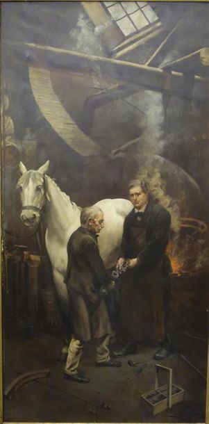 null Ernest Marie Pernelle (1861-1950)
Le Maréchal Ferrand,1897
Huile sur toile.
Signé...