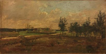 null Charles Joseph Beauverie (1839-1924)
Plaine en Forez
Huile sur carton. 
Signé...