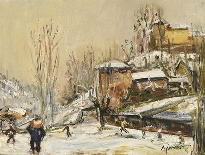 null Jean Vinay (1907-1978)
L'Albenc en neige,1969
Huile sur toile.
Signé en bas...