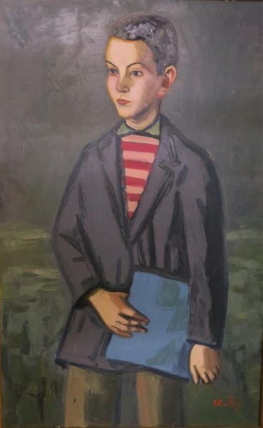 null Jean Couty (1907-1991)
L'écolier (Edouard Couty)
Huile sur toile.
Signé en bas...