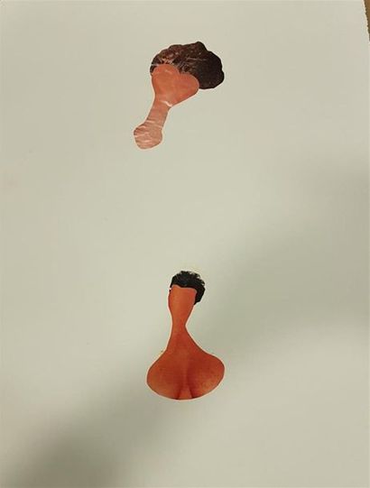 null Cheryl Donegan (née en 1962)
"Two heads", 1989
Collage sur papier vélin
Signé,...
