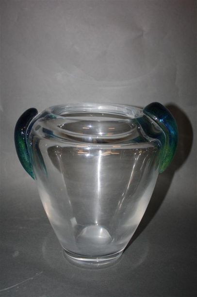 NANCY
Vase conique en cristal blanc à deux...