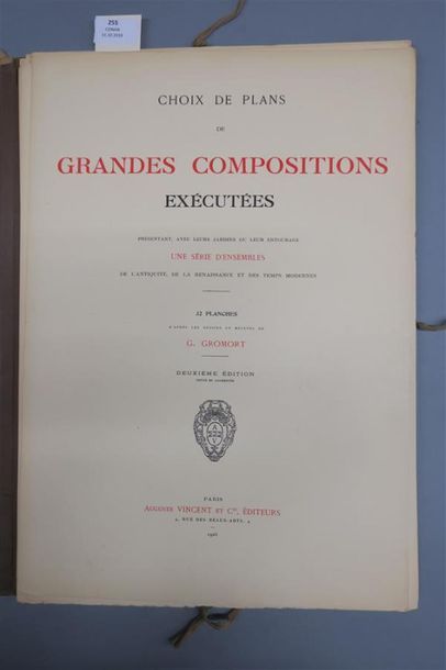 null GROMORT (G.). CHOIX DE PLANS DE GRANDES COMPOSITIONS EXÉCUTÉES PRÉSENTANT,
AVEC...