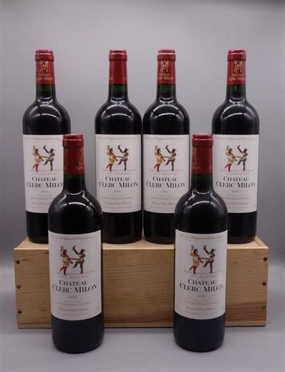 null 6 B CHÂTEAU CLERC MILON (Caisse Bois d'origine sale) 1 e.l.s. GCC5 Pauillac...