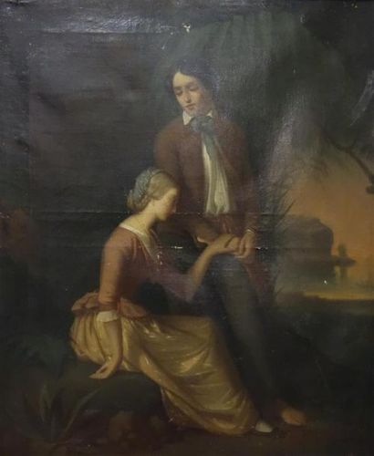 null Ecole française du XIXème siècle
Paul et Virginie
Huile sur toile
65 x 53 c...