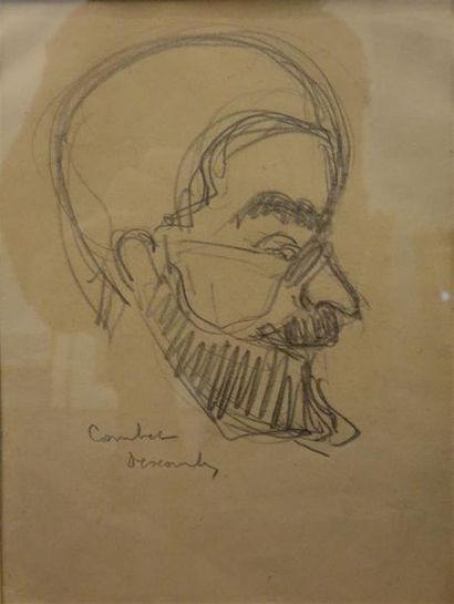 null Pierre Combet-Descombes (1885-1966) 
Autoportrait de profil 
Mine de de plomb...