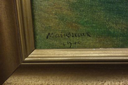 null Lucien Mainssieux (1885-1958) 
Paysage au couchant. 
Huile sur toile. 
Signé,...