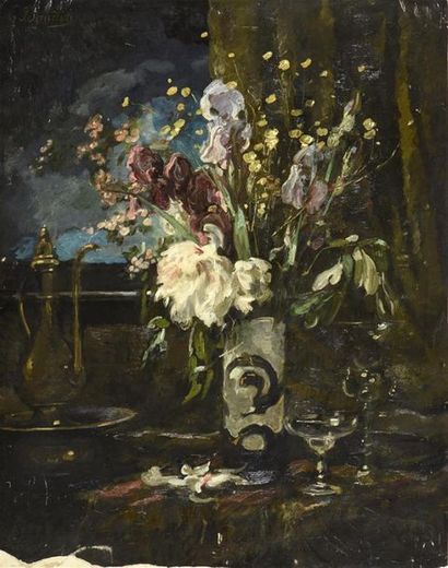 null Eugène Baudin (1843-1907)
Fleurs
Huile sur toile
Signé en haut à gauche
92 x...