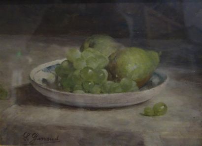 null Léon Garraud (1877-1961)
Assiette de raisin et poires
Huile sur carton
Signé...