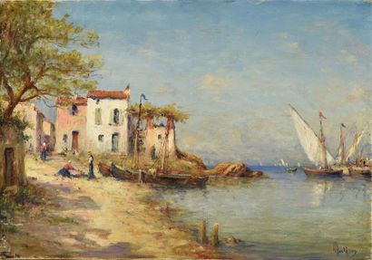 null Henri Malfroy-Savigny (1895-1942)
Maisons en bord de mer
Huile sur toile
Signé...