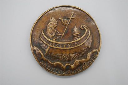 null Médaille en bronze de NICOLAS V (1447-1455) diametre 78,3 mm poids 206 gr TNG...
