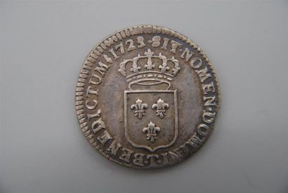 null LOUIS XV 1715-1774
1/3 ECU DE FRANCE 1723 T
8gr 06
G 306
BON TTB