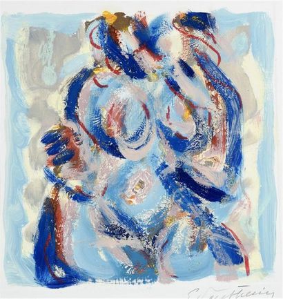 null Eric Vautherin (1927-2017)
« Odalisque bleue »
Technique mixte sur toile.
Signé...