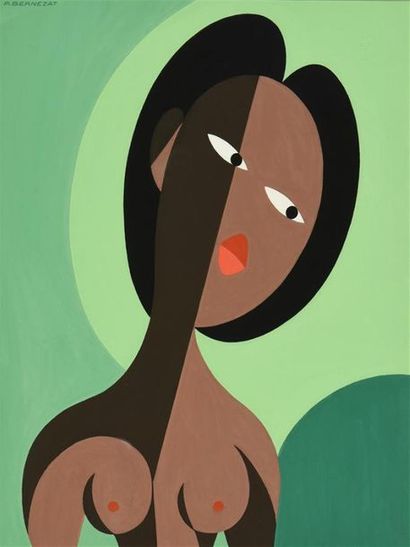 null Paul Bernezat (1896-1987)
« Femme noire »
Années 1950
Gouache sur carton.
Signé...