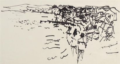 null Henri Lachièze-Rey (1927-1974)
« Bord de mer »
Encre de chine sur papier.
Signé...