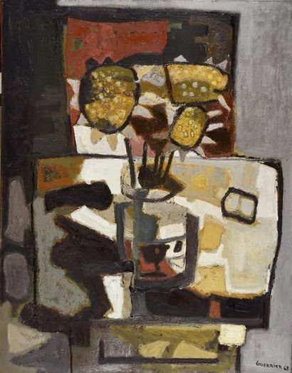 null Raymond Guerrier (1920-2002)
« La table aux tournesols »
1968
Huile sur toile.
Signé...