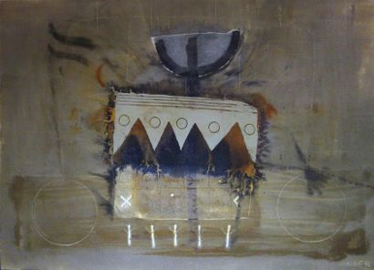 null Mohamed Nabili (1954-2012)
« Composition »
1988
Sable et résine sur toile.
Contresigné...