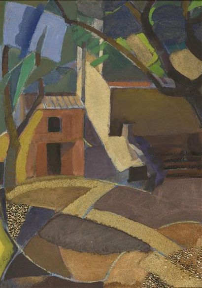 null Alfred Reth (1884-1966)
« La maison dans les arbres »
Huile, sable, gravier...