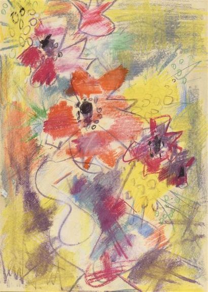 null Gen Paul (1895-1975)
« Bouquet de fleurs »
Crayon de couleur sur papier.
Signé...