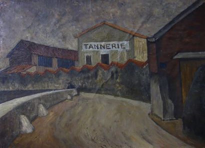 null Pierre Palué (1920-2005)
« La tannerie de Bourg-lès-Valence »
Huile sur papier...