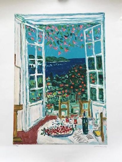 null André COTTAVOZ (1922-2012).
La fenêtre. 
Lithographie, datée 1997.
EA VI / ...