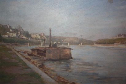 Léon Garraud (1877-1961)
Plate sur la Saône
Huile...