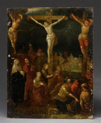 null CAULERY Louis de (Ecole de)
Cambrai 1555 - Anvers 1622

Le Christ en croix entre...