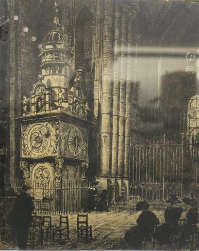 null Joannès Drevet (1854-1940)
" Intérieur de la cathédrale Saint-Jean "
Eau-forte...