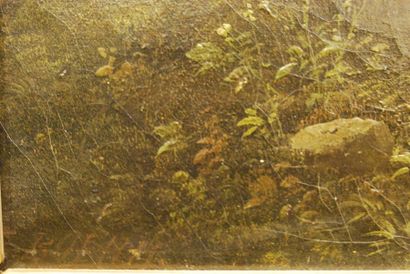 null Eduard Boehm (1830-1890)
" Paysage avec promeneur "
Huile sur toile
Signé en...