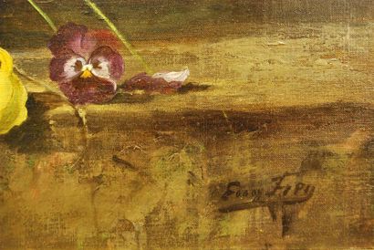 null Eugène Frey (1864-1930)
" Corbeille fleurie "
Huile sur toile
Signé en bas à...