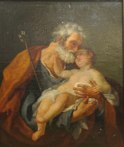 null RENI Guido (Genre de)
1575 - 1642

Saint Joseph et l'enfant Jésus
Huile sur...