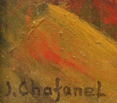 null J.Chafanel (XXème siècle)
Portrait de Claude Chafanel
Huile sur carton
Signé...